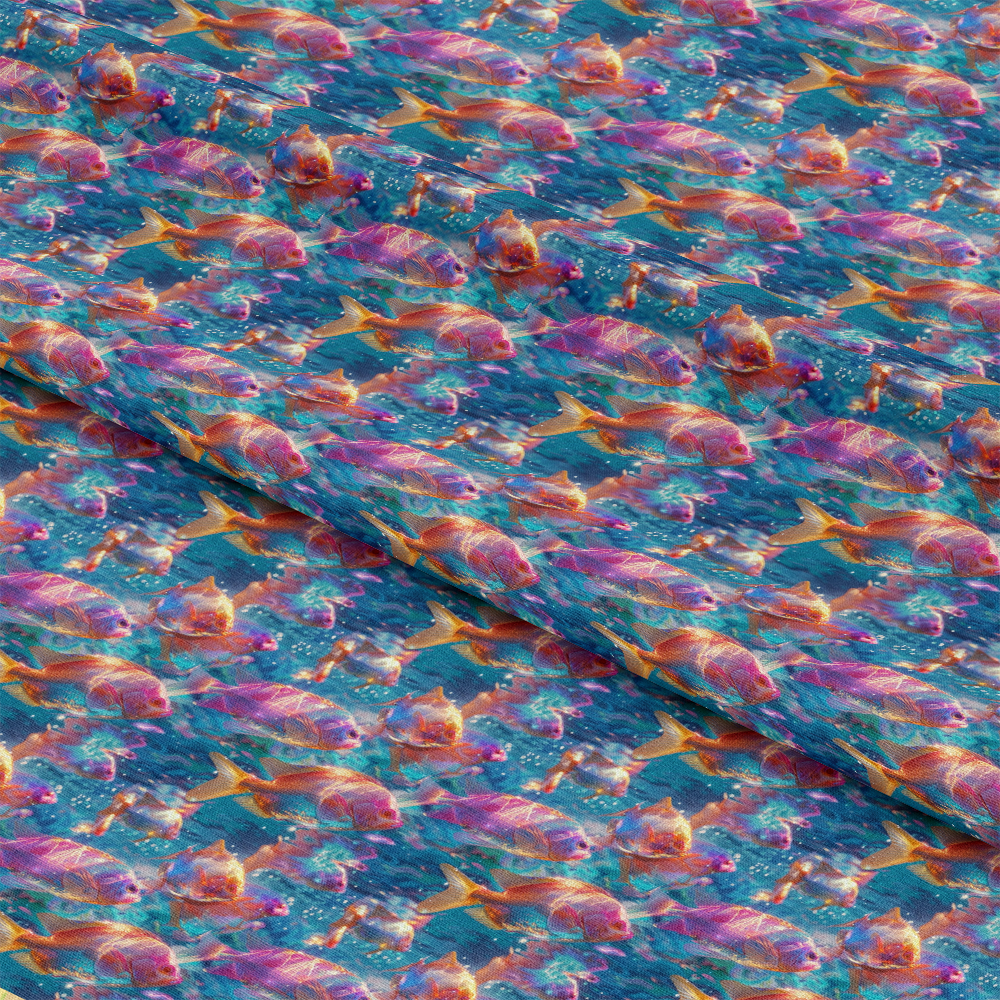 School of Fish Pattern 4 Quilting Cotton Fabric