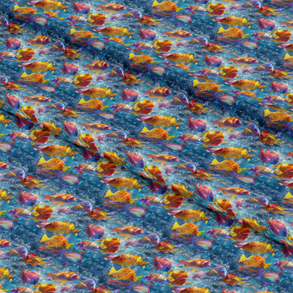 School of Fish Pattern 6 Quilting Cotton Fabric