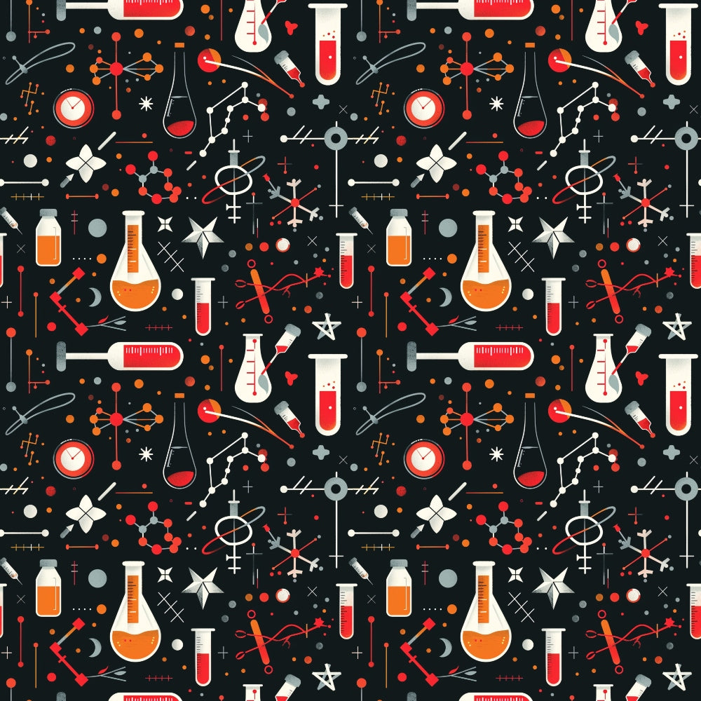 Science Kit Pattern 16 Quilting Cotton Fabric – FabricMegaStore.com