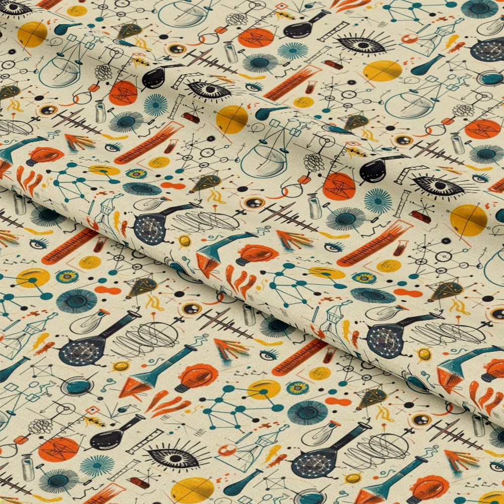 Science Kit Pattern 22 Quilting Cotton Fabric