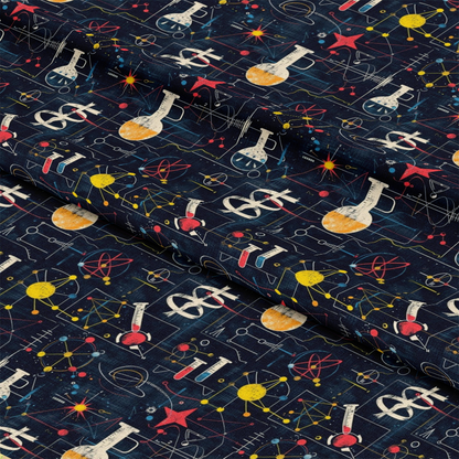 Science Kit Pattern 2 Quilting Cotton Fabric