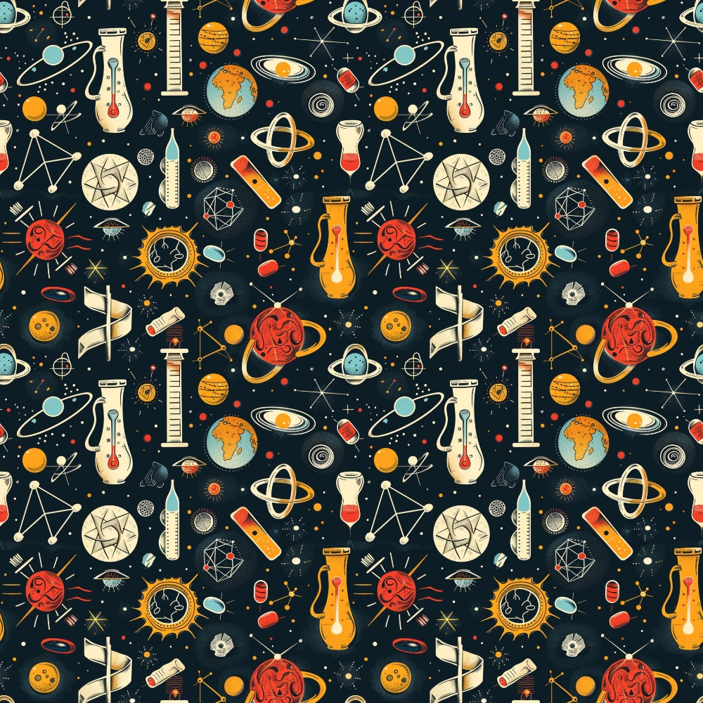 Science Kit Pattern 9 Quilting Cotton Fabric – FabricMegaStore.com