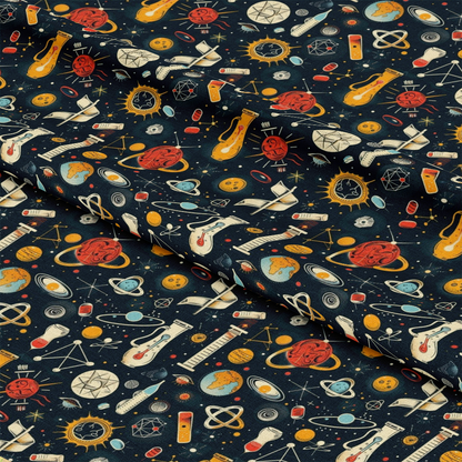 Science Kit Pattern 9 Quilting Cotton Fabric