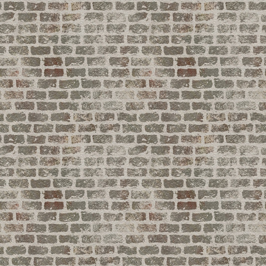 Grunge Brick Wall Pattern 4 Quilting Cotton Fabric