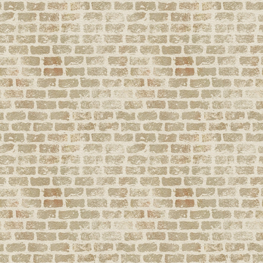 Grunge Brick Wall Pattern 7 Quilting Cotton Fabric