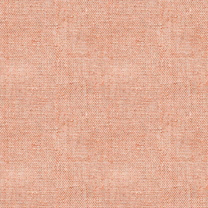 Close-up of a textured, woven fabric in a muted orange color with a crisscross pattern.