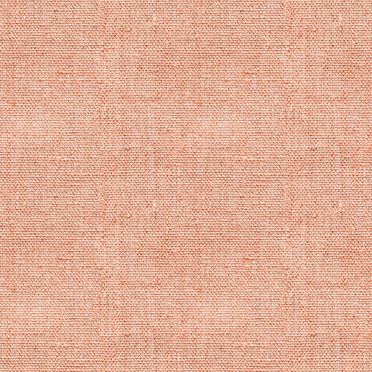 Close-up of a textured, woven fabric in a muted orange color with a crisscross pattern.