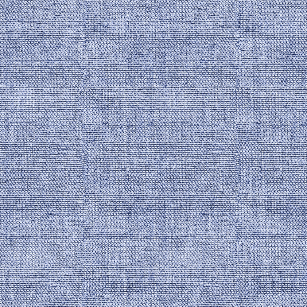 Close-up of a blue denim fabric texture, showing a detailed pattern of interwoven threads.