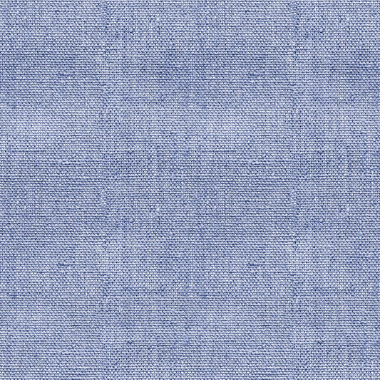 Close-up of a blue denim fabric texture, showing a detailed pattern of interwoven threads.