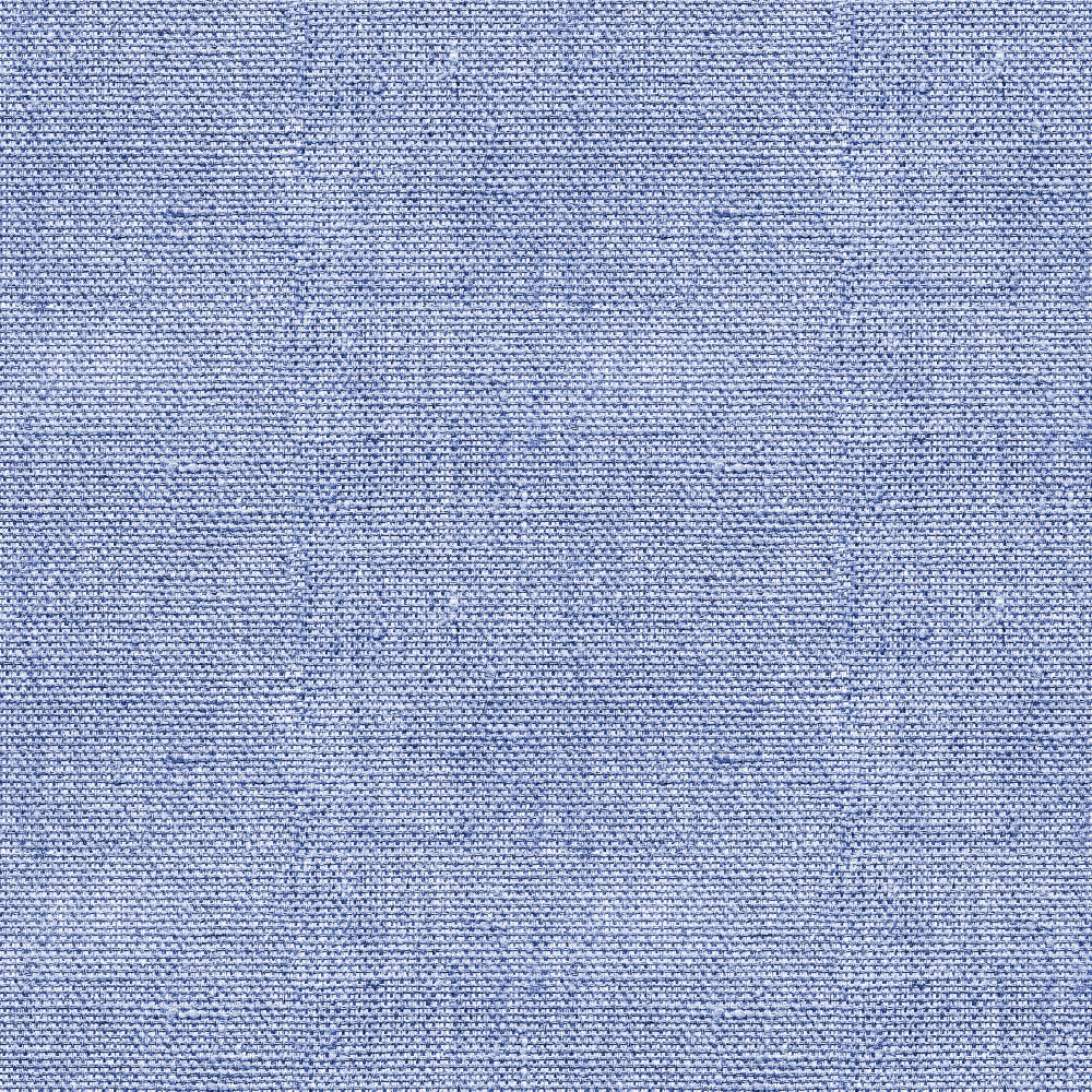 Close-up of blue denim fabric texture, showcasing a tight, woven pattern and a uniform color throughout.