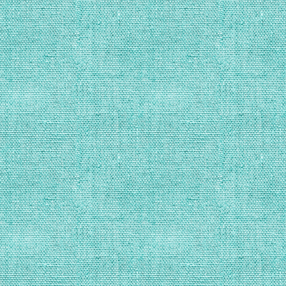 A textured turquoise fabric with a criss-cross thread pattern creating a symmetrical design.