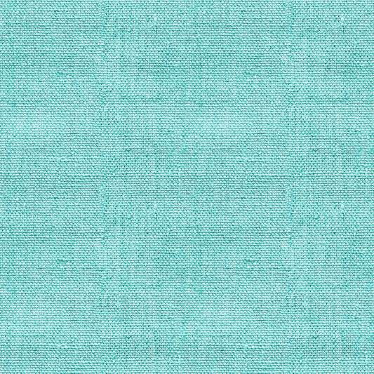 A textured turquoise fabric with a criss-cross thread pattern creating a symmetrical design.