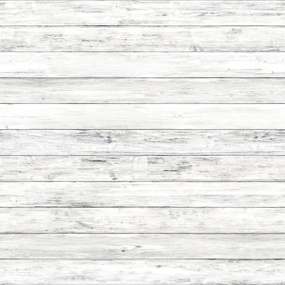 White wooden plank wall with a weathered texture and horizontal alignment.