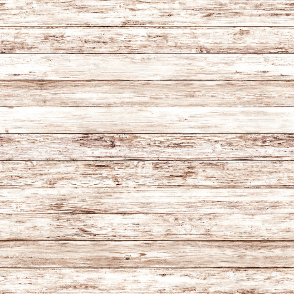 A weathered wooden plank surface with a light brown and beige color palette, showing horizontal lines and a rustic texture.