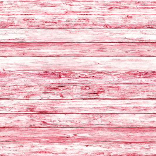 Red and white distressed wooden planks with horizontal lines, creating a rustic texture.