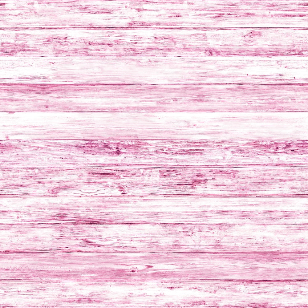 Pink wooden plank wall with a slightly weathered texture.