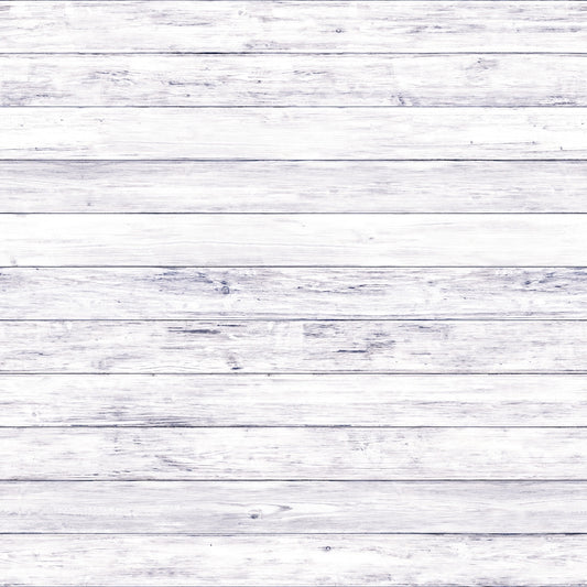 White wooden planks arranged horizontally, showing a textured surface with faint grain and knot details.