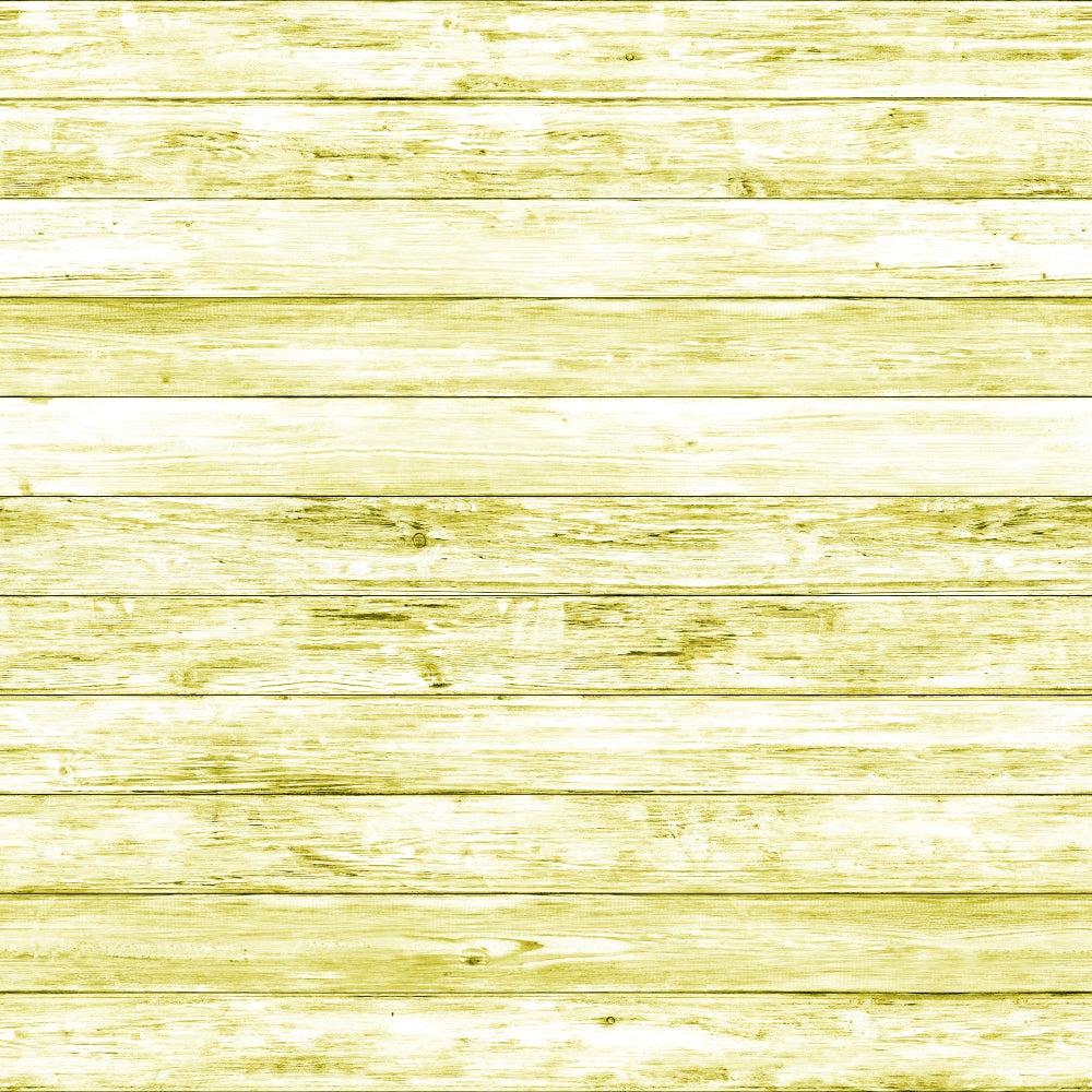 Yellow wooden planks arranged horizontally, displaying a weathered texture.