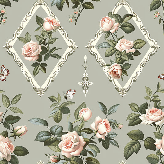 Seraphinas Victorian Roses Pattern 10 Quilting Cotton Fabric