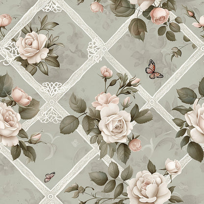 Seraphinas Victorian Roses Pattern 11 Quilting Cotton Fabric