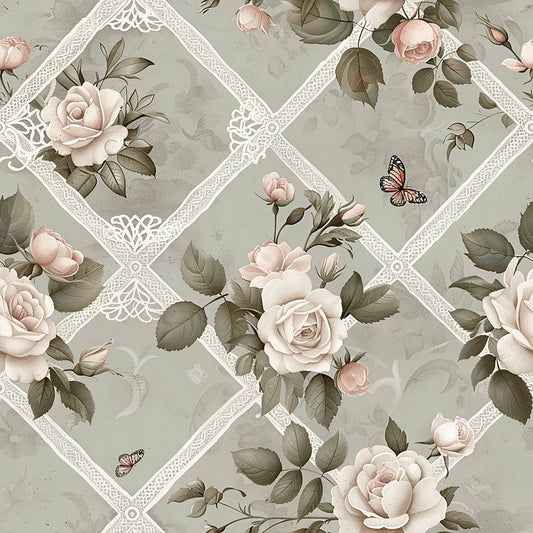 Seraphinas Victorian Roses Pattern 11 Quilting Cotton Fabric