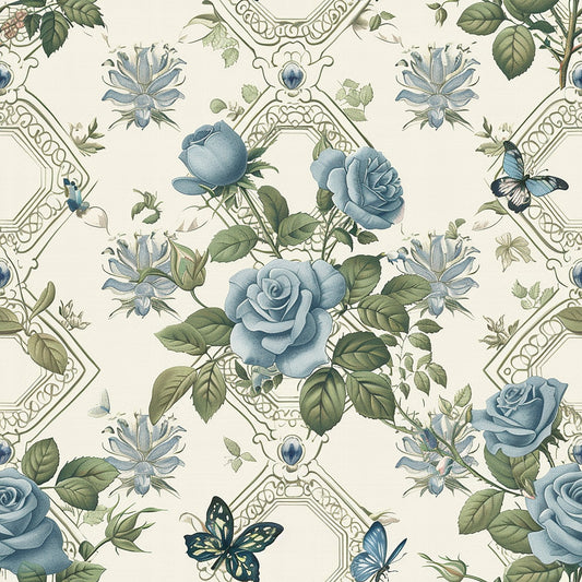 Seraphinas Victorian Roses Pattern 12 Quilting Cotton Fabric