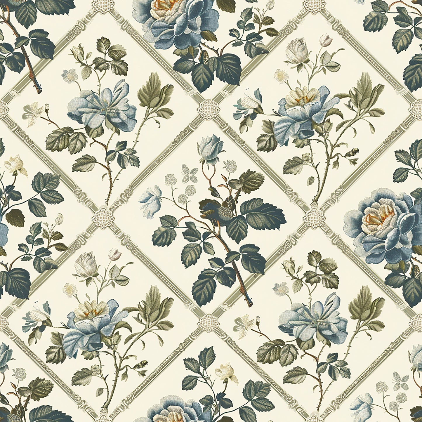 Seraphinas Victorian Roses Pattern 2 Quilting Cotton Fabric