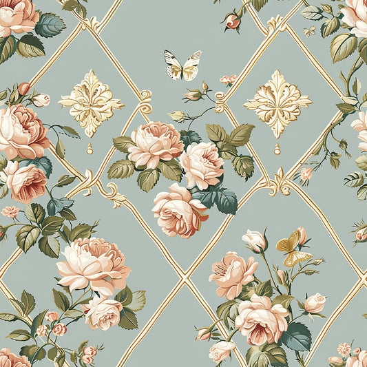 Seraphinas Victorian Roses Pattern 4 Quilting Cotton Fabric