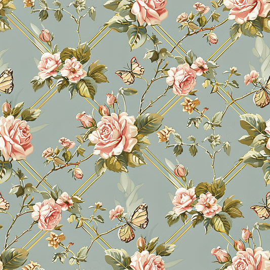 Seraphinas Victorian Roses Pattern 5 Quilting Cotton Fabric