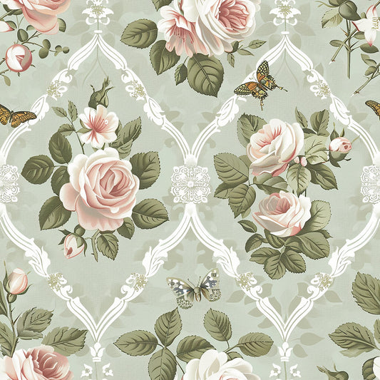 Seraphinas Victorian Roses Pattern 9 Quilting Cotton Fabric
