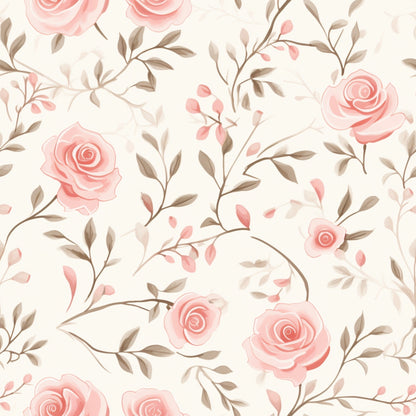 Shabby Chic Roses Pattern 1 Quilting Cotton Fabric