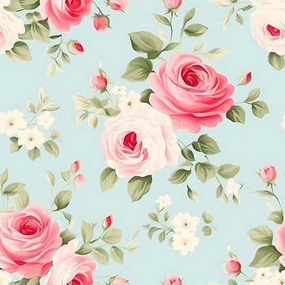 Shabby Chic Roses Pattern 10 Quilting Cotton Fabric