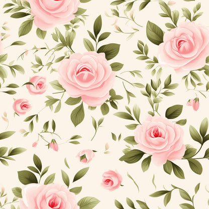 Shabby Chic Roses Pattern 2 Quilting Cotton Fabric