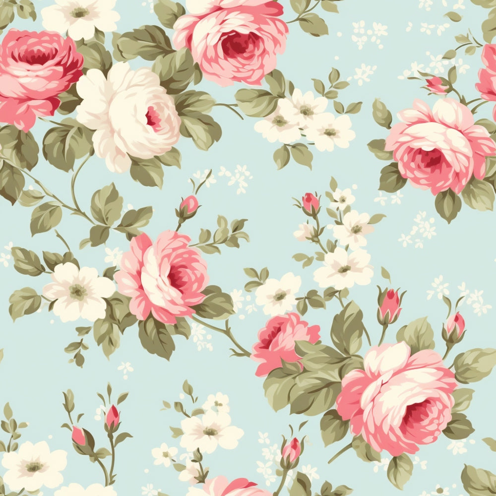 Shabby Chic Roses Pattern 9 Quilting Cotton Fabric