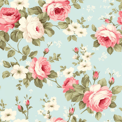 Shabby Chic Roses Pattern 9 Quilting Cotton Fabric