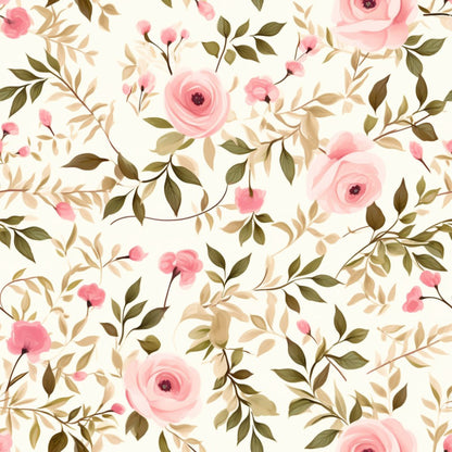 Shabby Chic Roses Pattern 15 Quilting Cotton Fabric