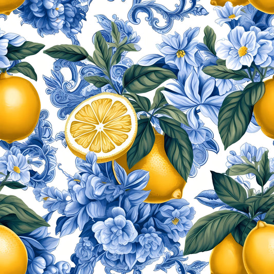 Sicilian Garden Pattern 7 Quilting Cotton Fabric