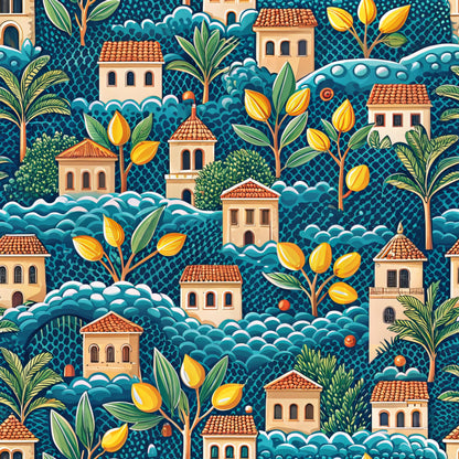 Sicilian Summer Pattern 10 Quilting Cotton Fabric