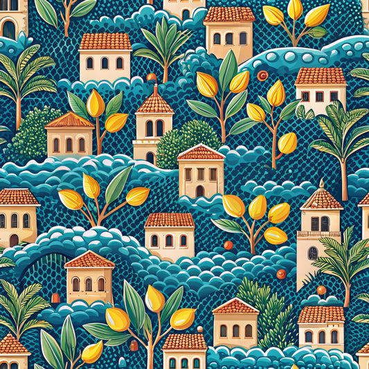 Sicilian Summer Pattern 10 Quilting Cotton Fabric