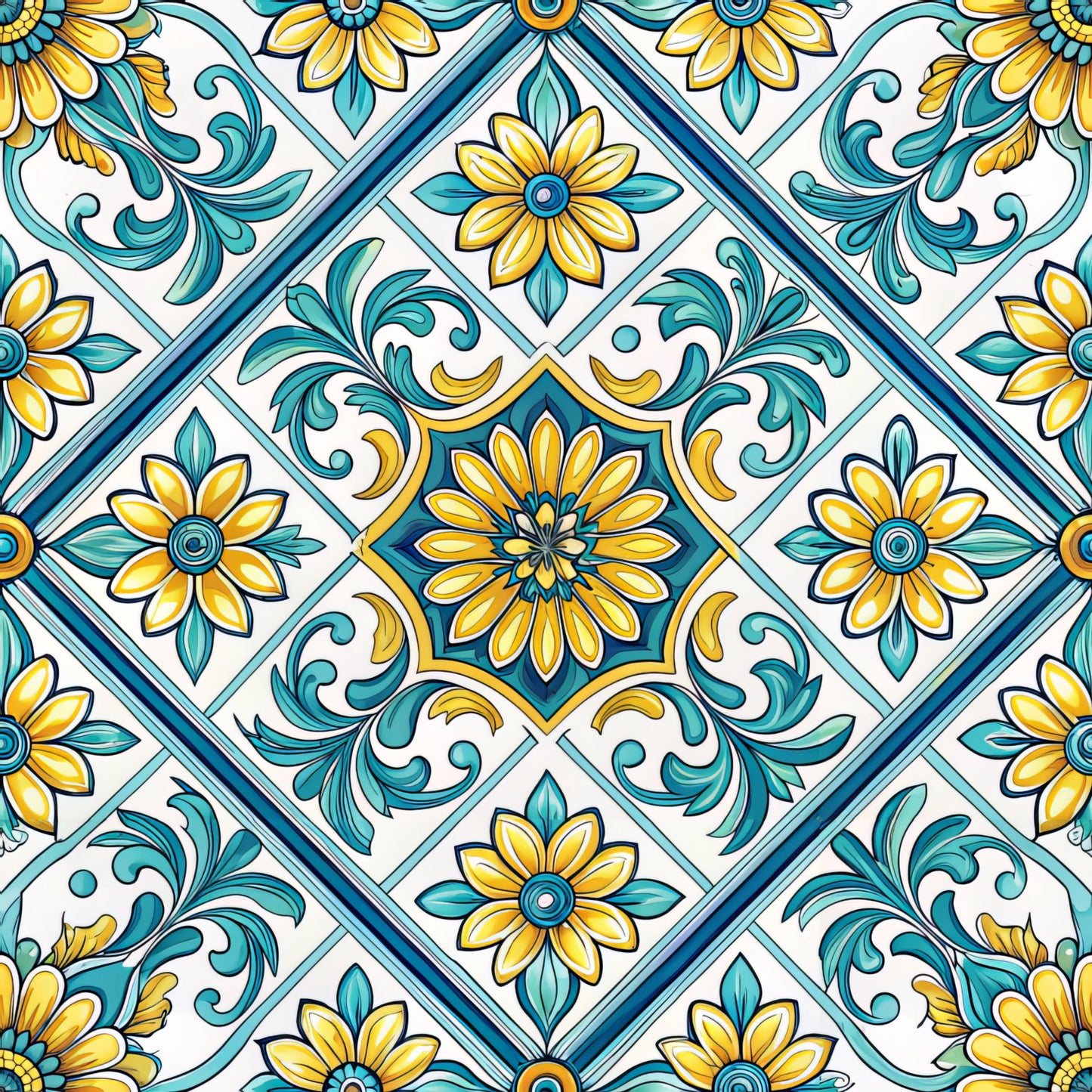 Sicilian Summer Pattern 11 Quilting Cotton Fabric
