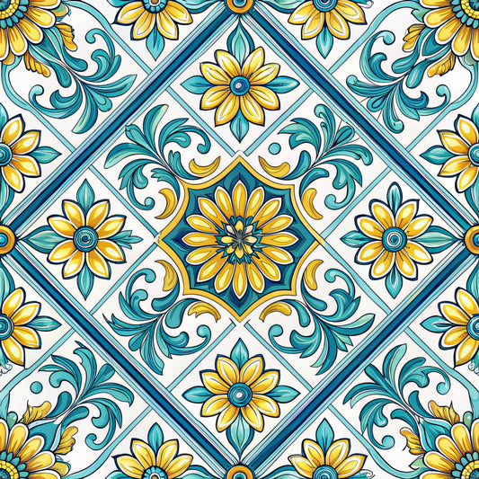Sicilian Summer Pattern 11 Quilting Cotton Fabric