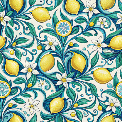 Sicilian Summer Pattern 3 Quilting Cotton Fabric