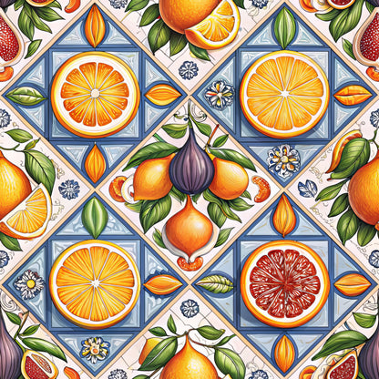 Sicilian Summer Pattern 4 Quilting Cotton Fabric