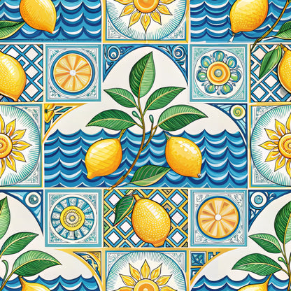 Sicilian Summer Pattern 6 Quilting Cotton Fabric