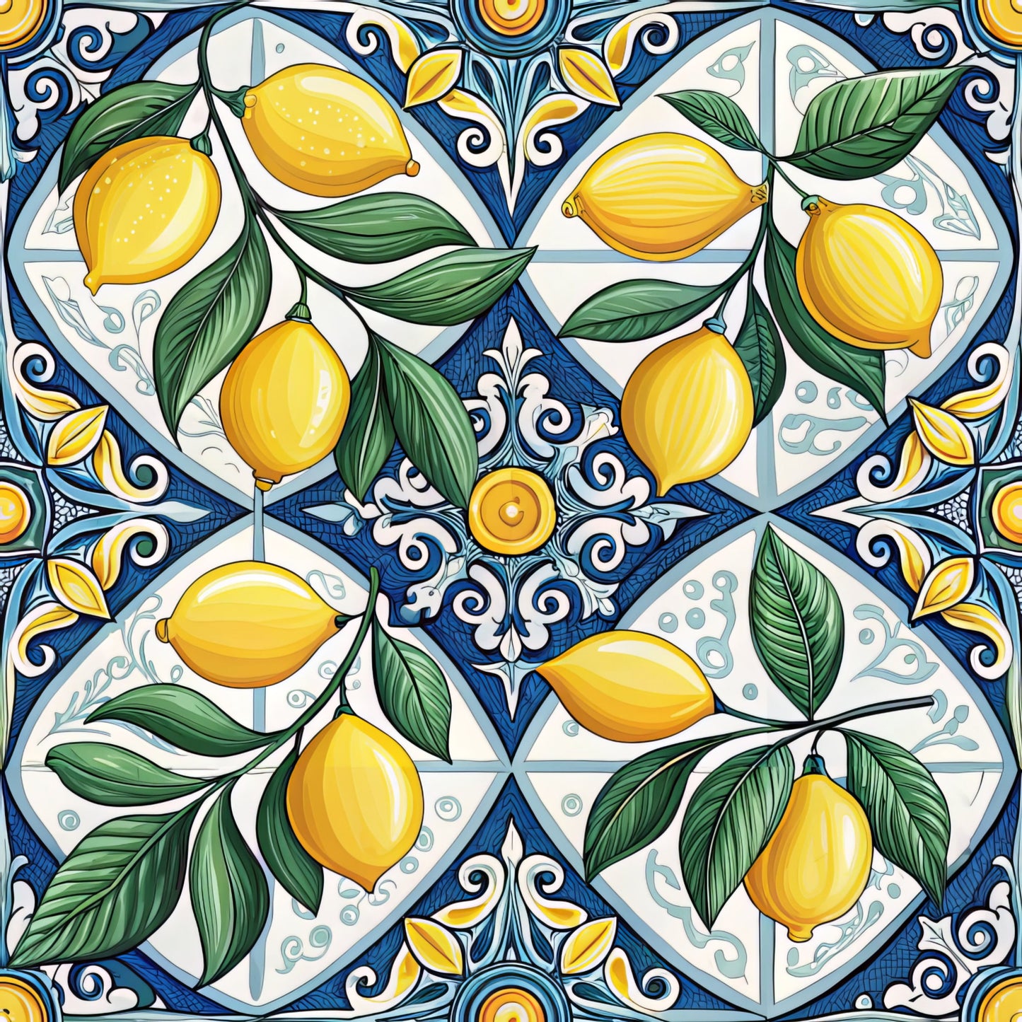 Sicilian Summer Pattern 7 Quilting Cotton Fabric