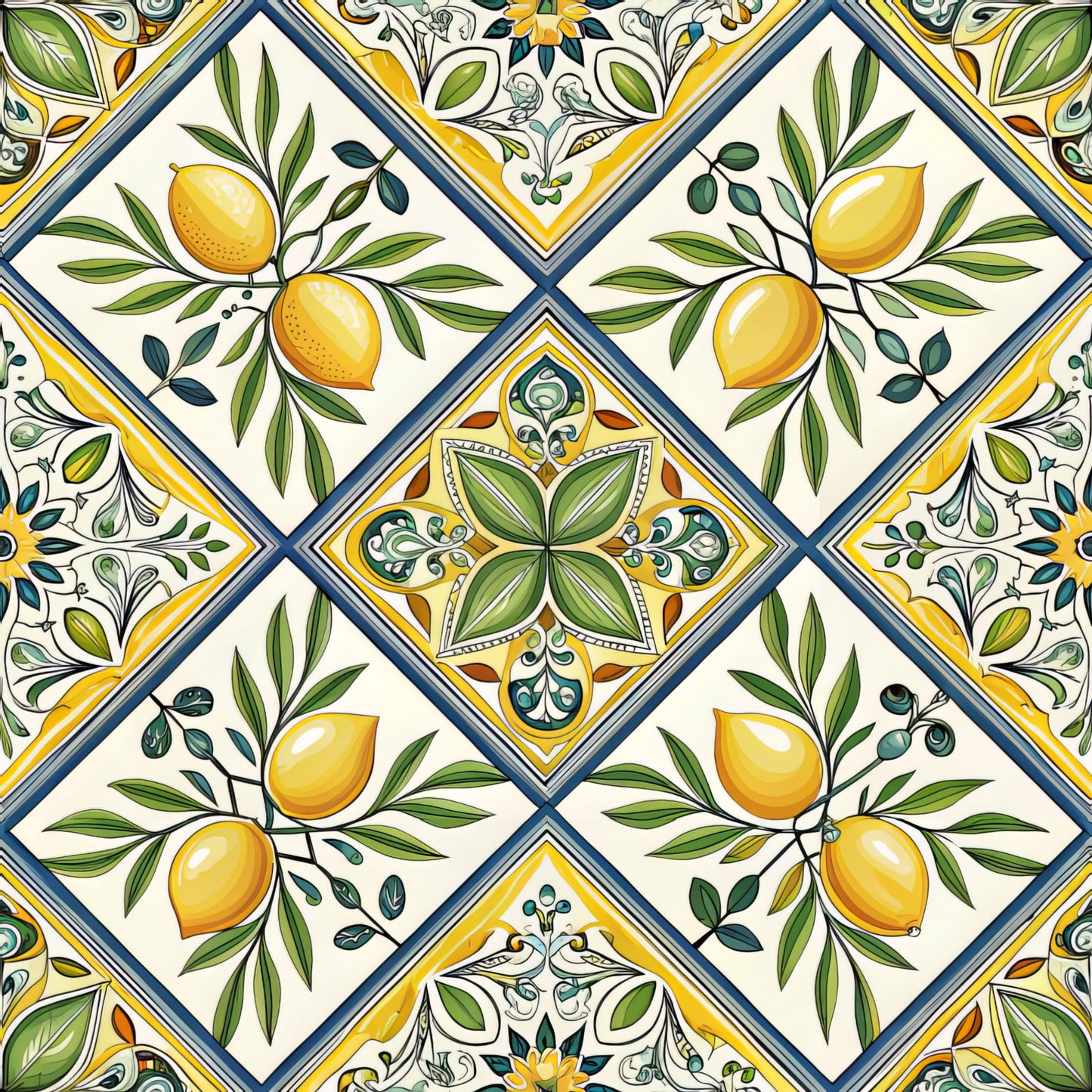 Sicilian Summer Pattern 8 Quilting Cotton Fabric