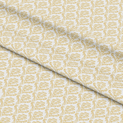 Simple Damask Gold Quilting Cotton Fabric