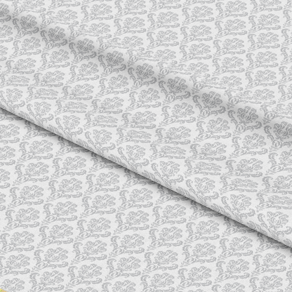 Simple Damask Gray Quilting Cotton Fabric