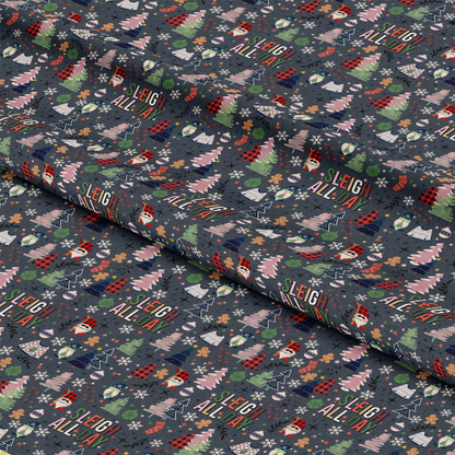 Sleigh All Day Grey Quilting Cotton Fabric