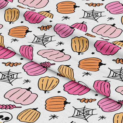 Small Pink Halloween Pattern 12 Quilting Cotton Fabric